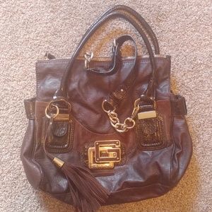 Guess large handbag in deep purple